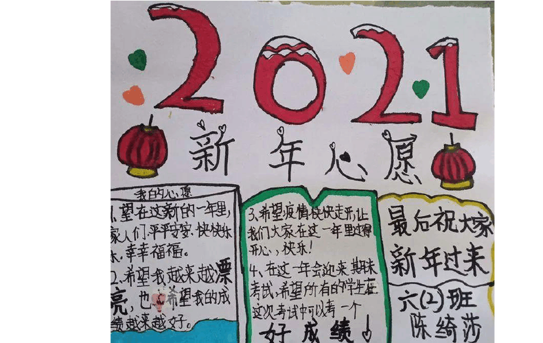 2024新年愿望的手抄报