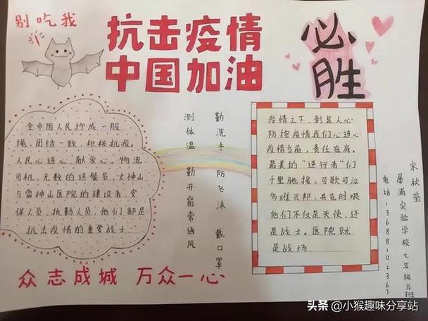 小学五年级抗击新型肺炎手抄报关于新型肺炎的手抄报大全五年级