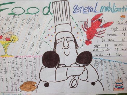 中西方饮食文化英文手抄报安全饮食手抄报