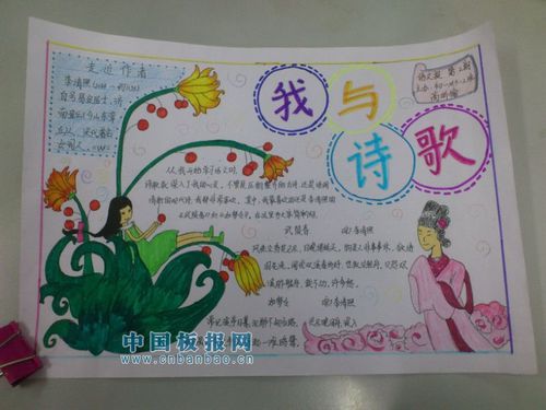 我与诗歌手抄报