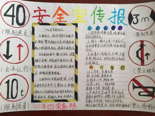 小学二年级安全课手抄报制作展示 写美篇 形形色色的标识 是一种语言