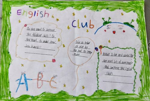 英语俱乐部 云山中学七年级一班英语手抄报