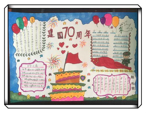 章安惠民小学 庆祝建国70周年 绘画 手抄报作品展示