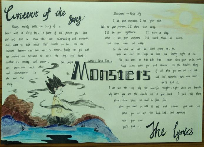 寒假作业 有借鉴过他人作品 侵权会删 英语歌曲手抄报