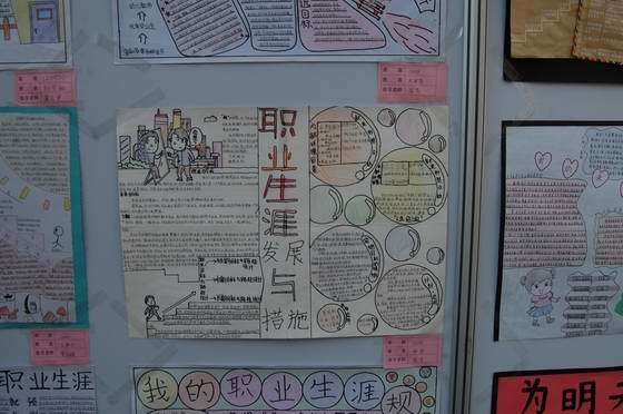 广东江门12级举行职业生涯规划设计手抄报作品展