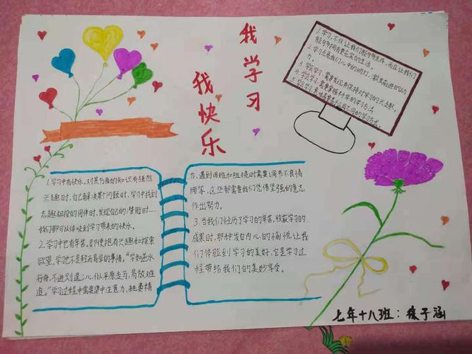 科尔沁实验初中七年十八班 道德与法治 第一期手抄报作品