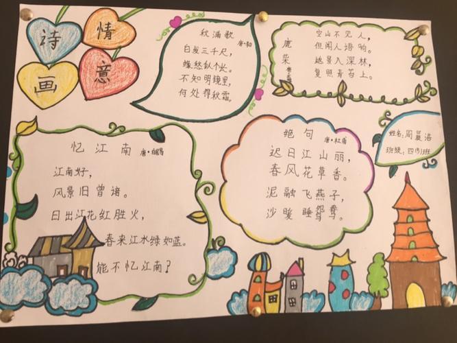 诗韵校园最简单手抄报简单手抄报
