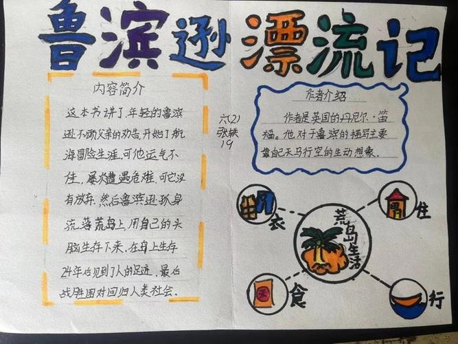 好书推荐鲁滨逊漂流记手抄报