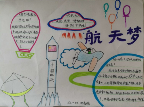 航空航天的手抄报简单的