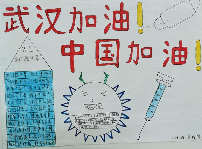 六安市城北小学庆六一学生抗击疫情手抄报作品展儿童节手抄报六一国际