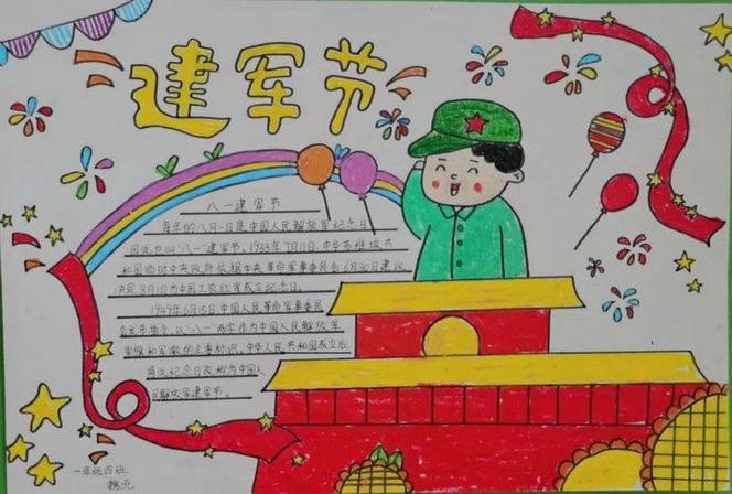 小学生画八一手抄报小学生手抄报