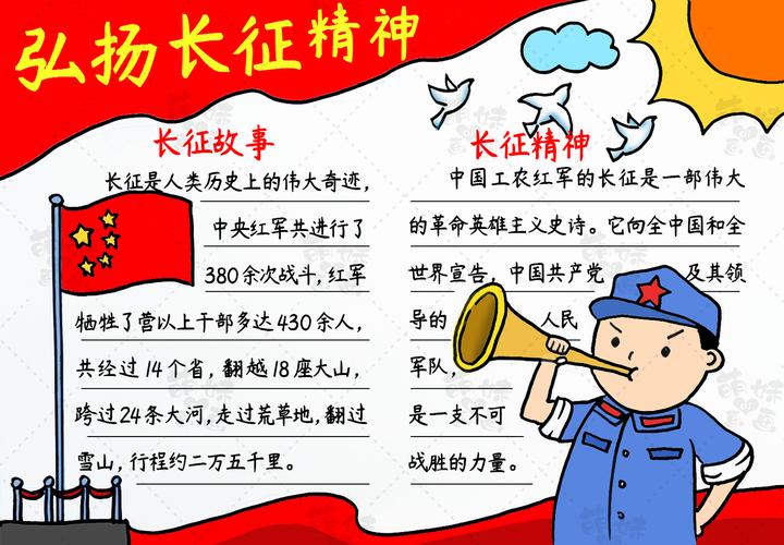 小报手抄报word模版红色经典故事小学生传承红色基因手抄报弘扬红色