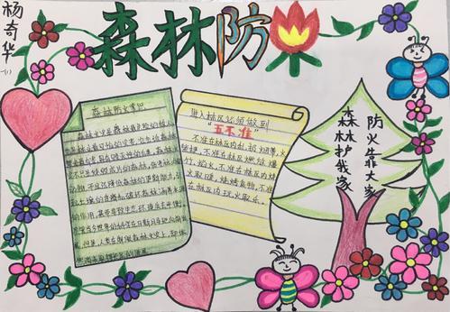 静升小学森林防火手抄报 优秀作品集