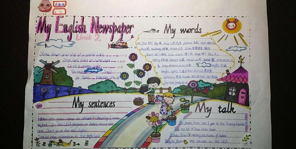 六年级上册英语第二单元手抄报 三年级上册手抄报