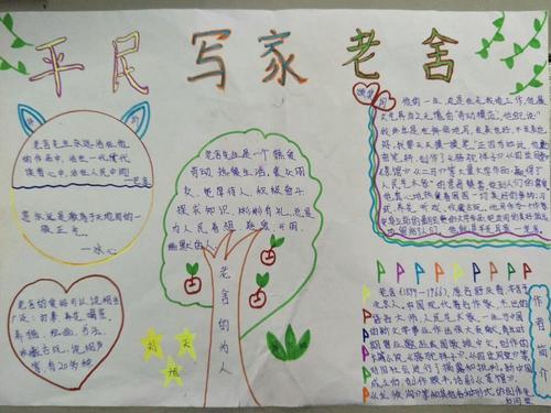 纪念老舍先生的手抄报 小学生的手抄报