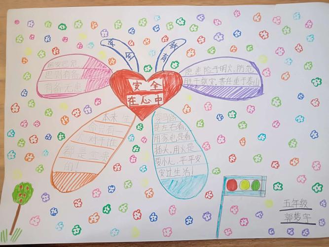 世界很美好 安全最重要 化楼镇郭寺小学安全手抄报活动