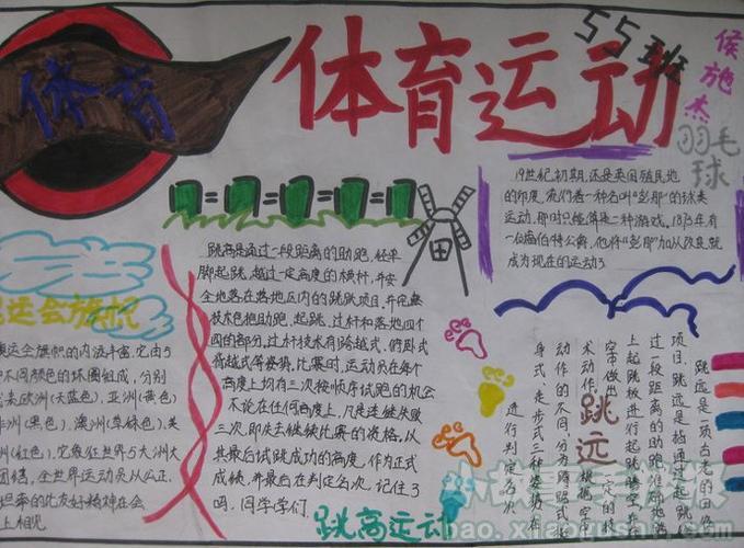 三年级体育之星手抄报二年级体育手抄报