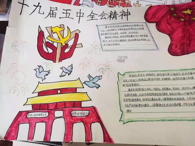 学习十九届五中全会精神 争做中国好少年 手抄报比赛