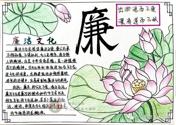 素材童绘廉心手抄报