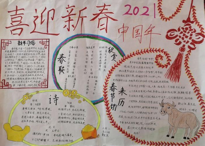 春节放假2024手抄报2024手抄报