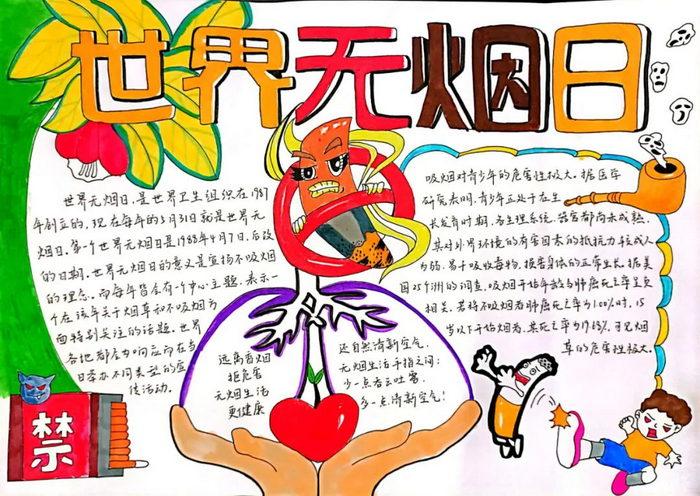 世界无烟日手抄报简单漂亮清晰