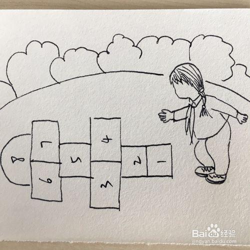简笔画图片少儿图库儿童资源网关于跳房子的手抄报简笔画灵璧教育网 简笔画图片少儿图库儿童资源网关于跳房子的手抄报简笔画灵璧教育网