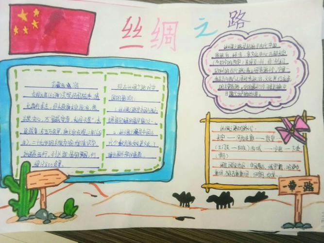 科技强国之路的手抄报丝绸之路手抄报