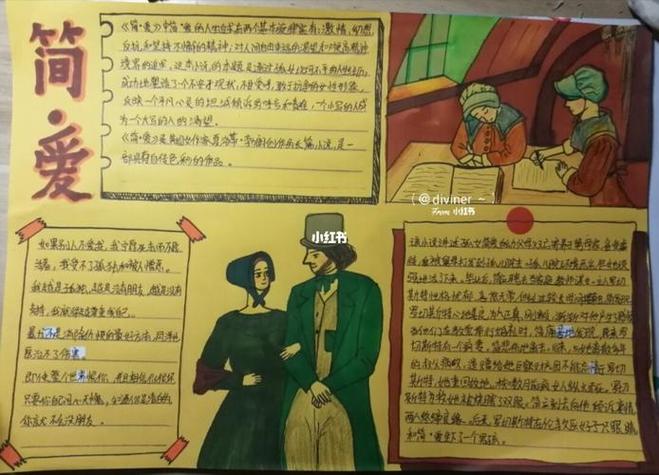 简爱儒林外史手抄报 简爱人物主题手抄报 