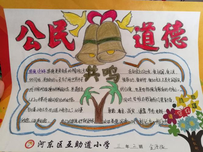 四德手抄报版面设计图