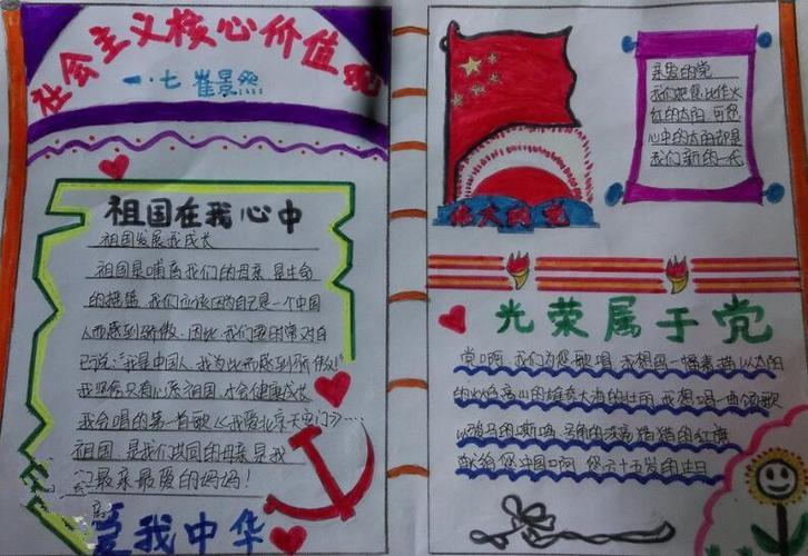 关于敬业的精美手抄报爱国敬业手抄报