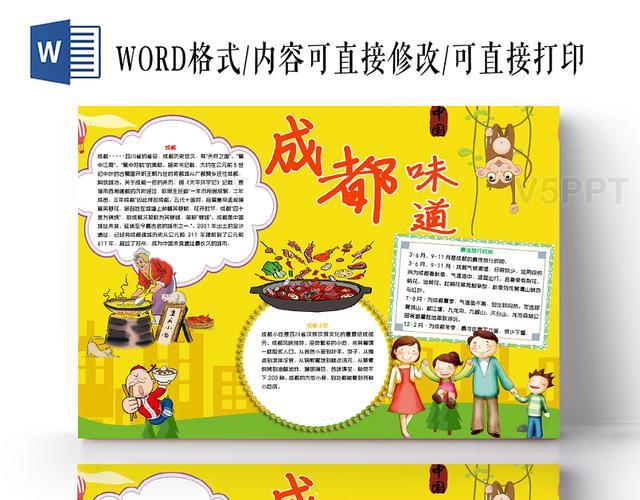 关于成都名小吃的手抄报 手抄报简单又好看