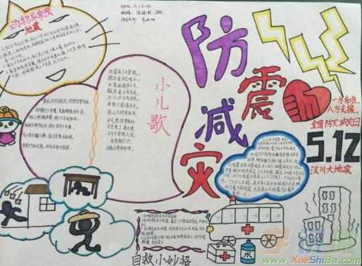 简单防震减灾手抄报