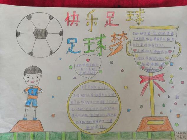 画一幅漂亮的足球小报画画手抄报零二七艺考二年级鼓舞杯足球赛手抄报