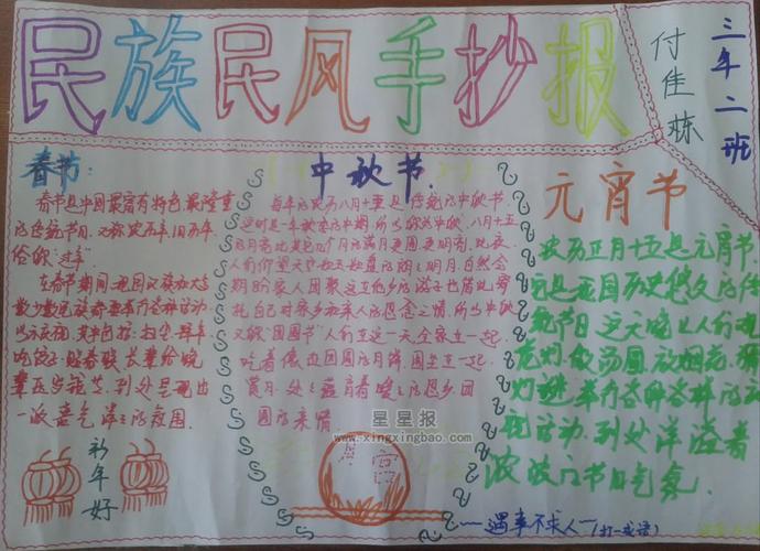 民族风手抄报 民族风手抄报
