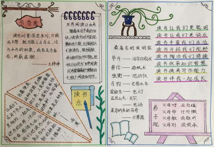 百度获奖作品我读书手抄报获奖手抄报