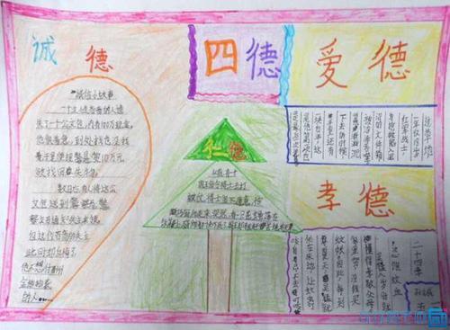 小学生四德工程手抄报图片可可 小学生四德工程手抄报图片可可