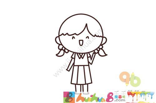小女孩简笔画手抄报手抄报简单又好看卡通萌女孩简笔画女孩的简单画法