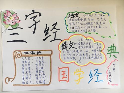 三字经手抄报大全图片三年级三字经手抄报 三年级手抄报