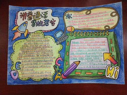 张家界金海实验学校小学部推广普通话手抄报