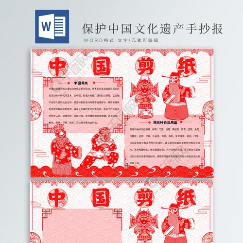 保护中国文化遗产之剪纸手抄报2年前发布