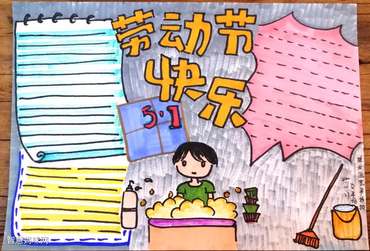 欢度劳动节手抄报图片