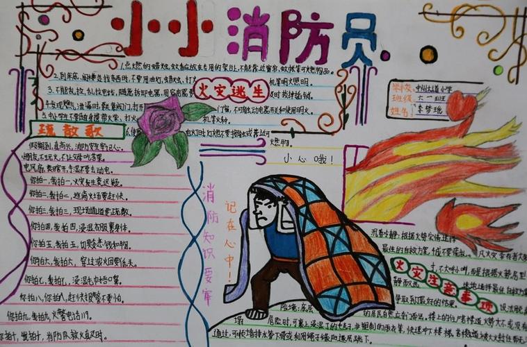 小学生消防安全手抄报图片资料大全