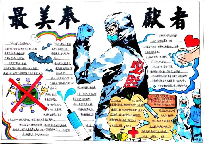 中国力量抗疫主题手抄报图片