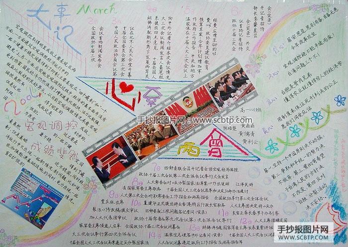 2005情系两会的手抄报图片
