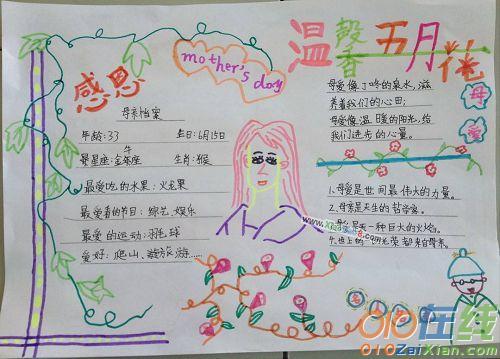感恩母亲手抄报图片