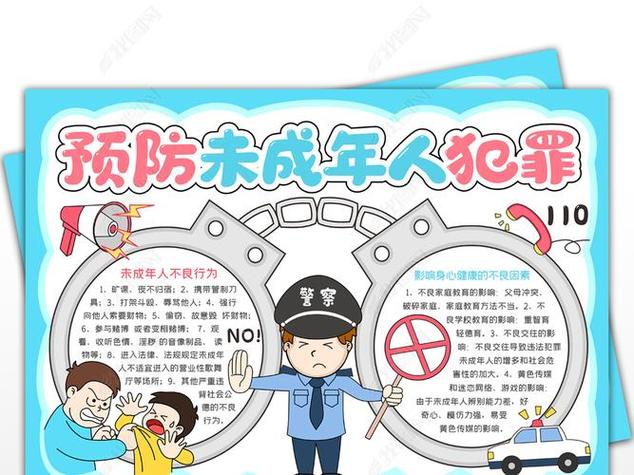 原创预防未成年人犯罪手抄报扫黑除恶预防校园欺凌校园暴力