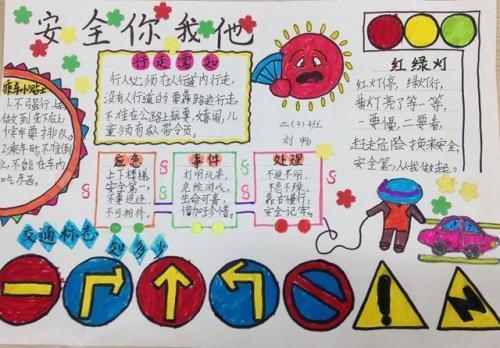 幼儿园暑假安全教育的手抄报 安全教育的手抄报一二三年级小同学在