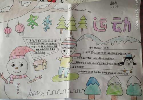 一中附中冰雪运动知识进校园手抄报活动