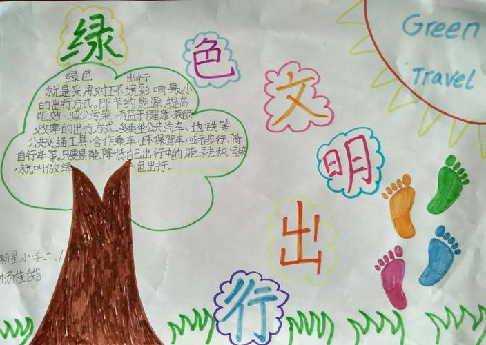 绿色文明出行手抄报大全
