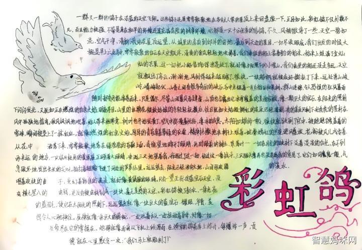 彩虹鸽的图片大全手抄报手抄报简单又好看